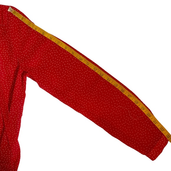 Urban Outfitters Bow Tie Blouse coincidence & chance Red White Dot Small S - Picture 14 of 15